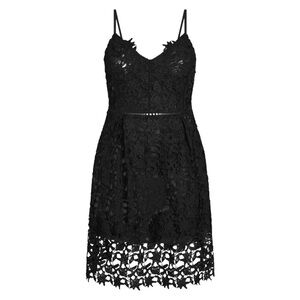 CITY CHIC SO FANCY LACE, FIT AND FLARE DRESS - BLACK SIZE 20 (NEW WITH TAGS) A20